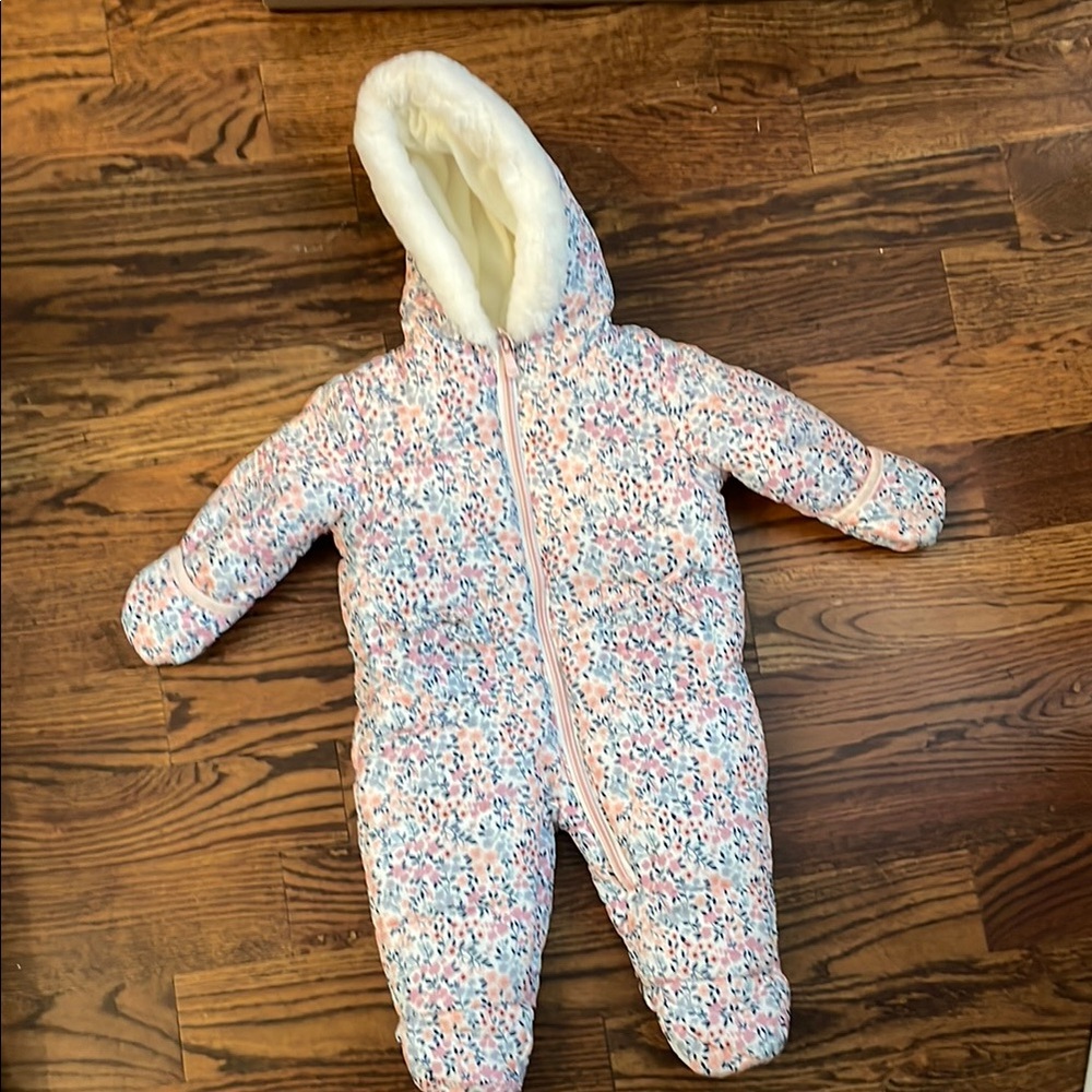 Cozy Pink Floral Kids One Piece